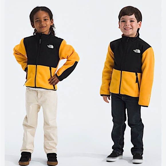 THE NORTH FACE Boys' Denali Jacket (Little Big Kid) Sz XS 6 Summit Gold Fleece - Picture 2 of 14